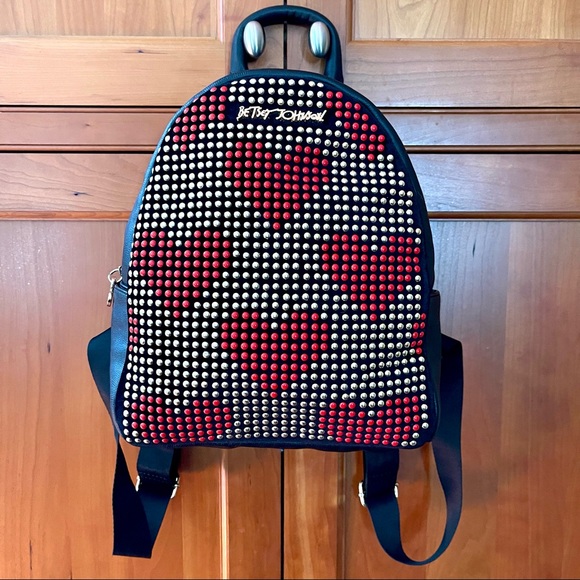 Betsey Johnson Heart Studded Backpack - Picture 5 of 10